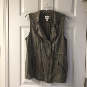 Olive green vest